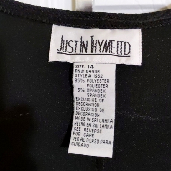 Nwt Just in Thyme ltd sz 14 blk asymmetrical midi dress. - Picture 3 of 3